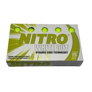 Nitro Long Distance Peak Performance Golf Balls (15PK) All Levels White Out
